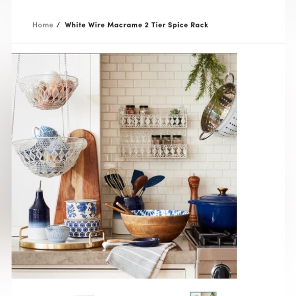 White Two Tier Spice Rack - Picture 3 of 3